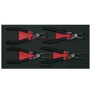 Juego de pinzas para anillos de retención 4 piezas, charola CH131-C