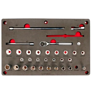 Juego de dados y accesorios cuadro de 3/8" combinados 35 piezas, CH212P-C