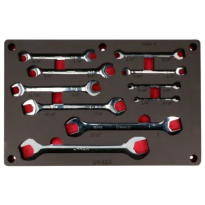 Juego de llaves españolas pulido espejo en pulgadas 10 piezas, CH253P-C