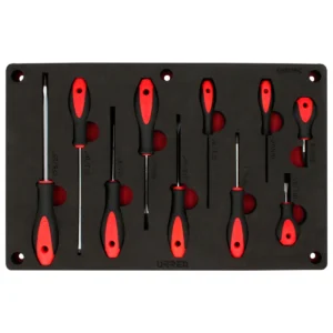 Juego de destornilladores con mango bimaterial combinados 10 piezas, CH271P-C