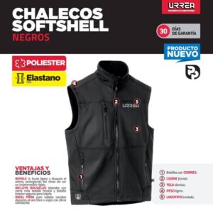 Chaleco SOFTSHELL negro, Chico