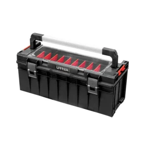 Caja portaherramientas plástica modular con organizador color negro 25" x 10" x 10"