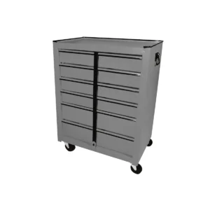 Gabinete móvil con 6 gavetas color gris 25"