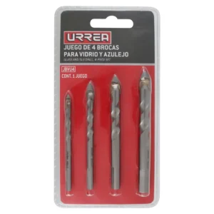 Juego de brocas para vidrios y azulejos, 4 piezas
