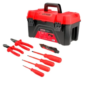 Juego combinado de herramientas para electricista de 1000 V con caja plástica, 8pieza
