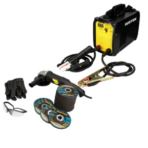 Juego de soldadora y esmeriladora con accesorios, 24 piezas