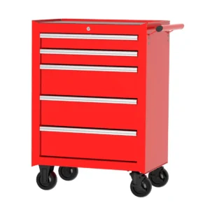 Gabinete móvil 5 gavetas color rojo serie P 27"