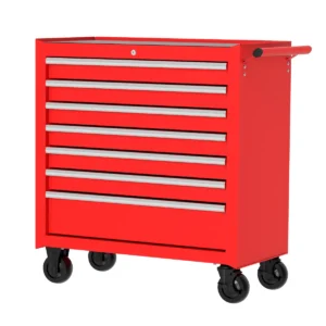 Gabinete móvil 7 gavetas color rojo serie P 36"
