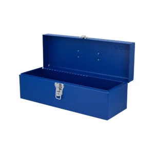 Caja portaherramientas metálica color azul sin charola 17" x 6" x 6"