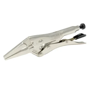 Pinza de presión cromada nariz larga de 6"