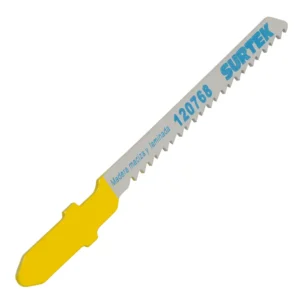 Segueta para sierra caladora zanco tipo T para corte curvo, acabado fino, 77 mm, 12 dpp