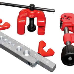 Juego de avellanador, cortatubos y prensa ajustable de 3/16" a 5/8", 3 piezas