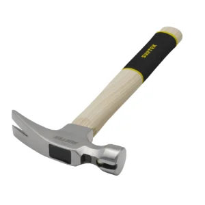 Martillo de uña recta con cabeza fresada con mango de madera 11-13/32", 24 oz