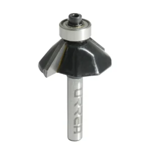 Broca para router de acero chaflán con balero 1-1/4" zanco de 1/4"