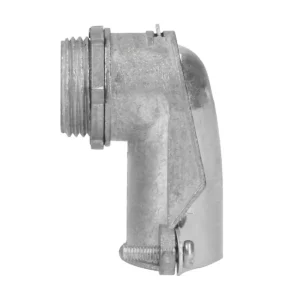 Conector curvo metálico para tubo flexible 1"