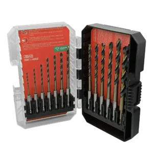 Juego de brocas premium de acero de alta velocidad zanco hexagonal, 13 piezas