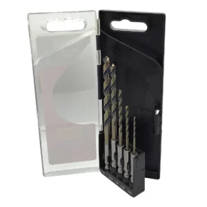 Juego de brocas premium de acero de alta velocidad zanco hexagonal, 5 piezas