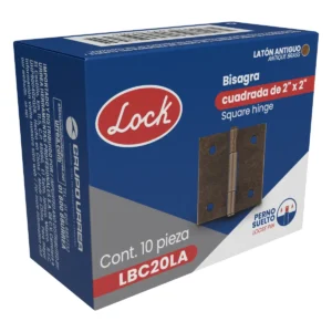 Bisagra cuadrada perno suelto de acero latón antiguo 2" x 2"