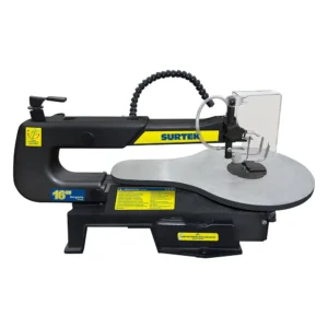 Sierra caladora de banco con compartimiento para guardar seguetas, 16",90 W,120 V,1600 RPM