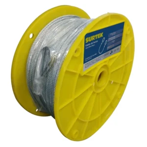 Cable de acero con grillete 3/32" x 152 m construcción de 7 x 7