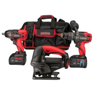 Juego de rotomartillo, pistola de impacto y sierra a batería Li-ion 20 V, 4 pz en maleta