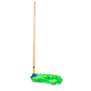 Trapeador de microfibra con bastón de madera 120 cm, 470 gr