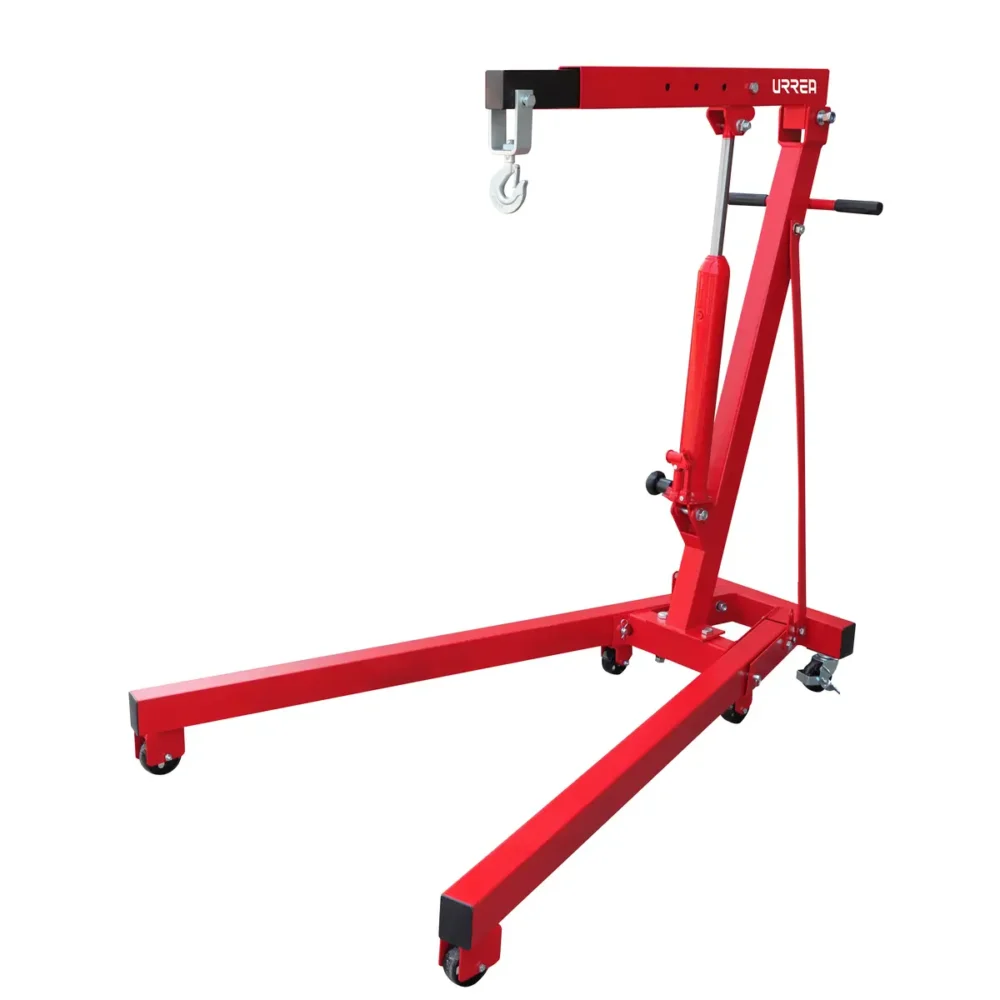 Pluma hidráulica plegable con patas V, 1 ton