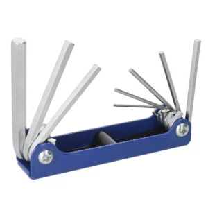 Juego de llaves hexagonales tipo navajas métricas 1.5 a 8 mm estuche metálico, 8 pz