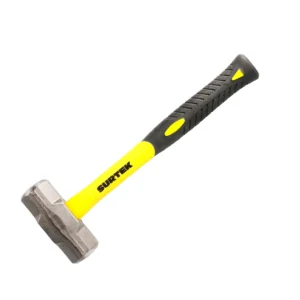 Marro octagonal cabeza forjada con mango corto de fibra de vidrio 12", 2 lb